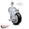 Service Caster 4 Inch Black Polyurethane Wheel Swivel 12mm Threaded Stem Caster with Brake SCC-TS20S414-PPUB-BLK-TLB-M1215 - alternate 3